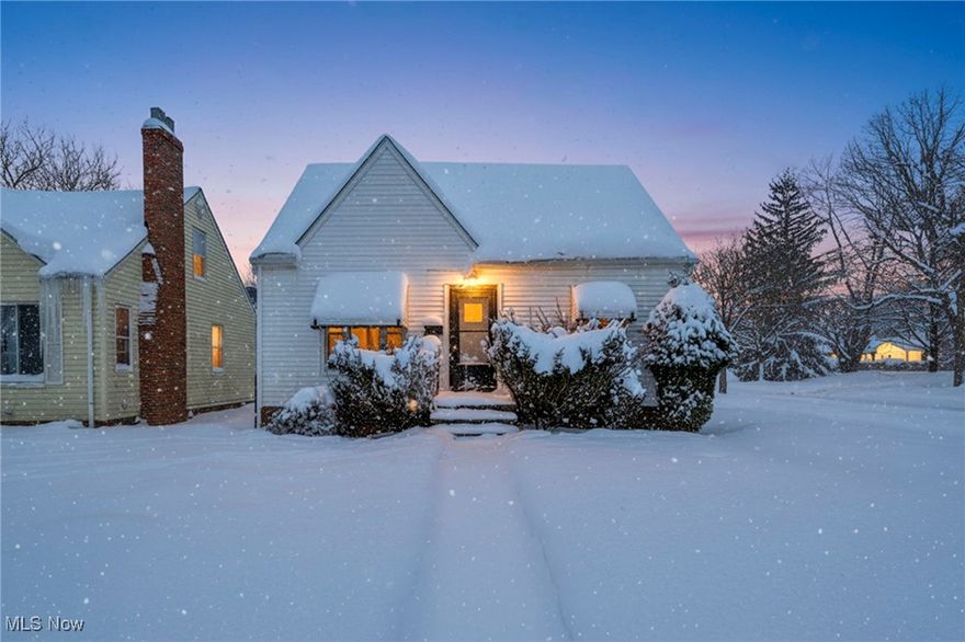 Welcome to this inviting Cape Cod-style residence set on a desirable corner lot in Maple Heights. Inside, the home offers a bright and comfortable layout with updated flooring and neutral finishes that create a clean, move-in-ready feel. The living room is filled with natural light and flows easily into the eat-in kitchen, where white cabinetry, ample counter space, and included appliances make everyday living simple and functional.

Two bedrooms and a full bath are conveniently located on the main level, while the upper level provides a spacious additional bedroom and bonus area with new carpet—ideal for flexible use such as a home office, creative space, or additional living area. The full basement adds even more versatility with a partially finished layout, laundry area, and a second full bath, offering room for storage, hobbies, or future finishing potential.

Outside, the detached two-car garage provides covered parking and extra storage, while the corner lot setting offers added yard space and curb appeal. Located near local streets, shopping, and everyday conveniences, this property presents a great opportunity for homeowners or investors alike seeking a well-maintained home with flexible space and solid features.