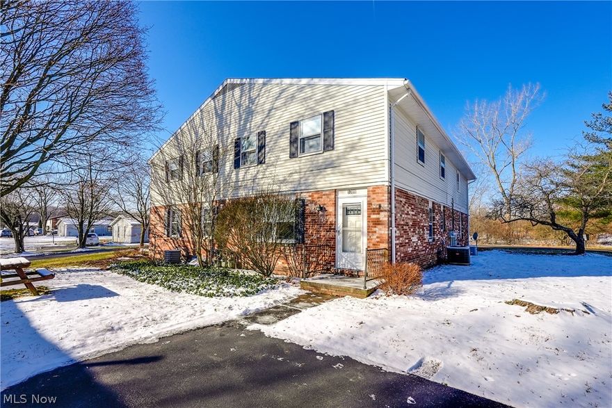 Welcome to this desirable end unit condo in Fox Run!  Very conveniently located near Kent State University, this 3 bedroom, 1 and a half bathroom townhouse with finished basement space is ready for you to move in!  Enjoy your large living room with newer carpeting which is open to the dining room and kitchen.  For your convenience, the laundry is located on the first floor along with a half bathroom and plenty of storage space.  The upstairs features three nice sized bedrooms and a full bathroom with newer tile floors.  The finished basement creates a bonus living space for you to enjoy.  Additional features include a newer furnace and AC unit (2012), newer dishwasher (2017), and reserved garage space with door opener.  The entire condo has been freshly painted as well (Feb 2024)-fresh and new, waiting for its owner!!  Enjoy all Kent has to offer!!  Schedule your private showing today and make this house your home!