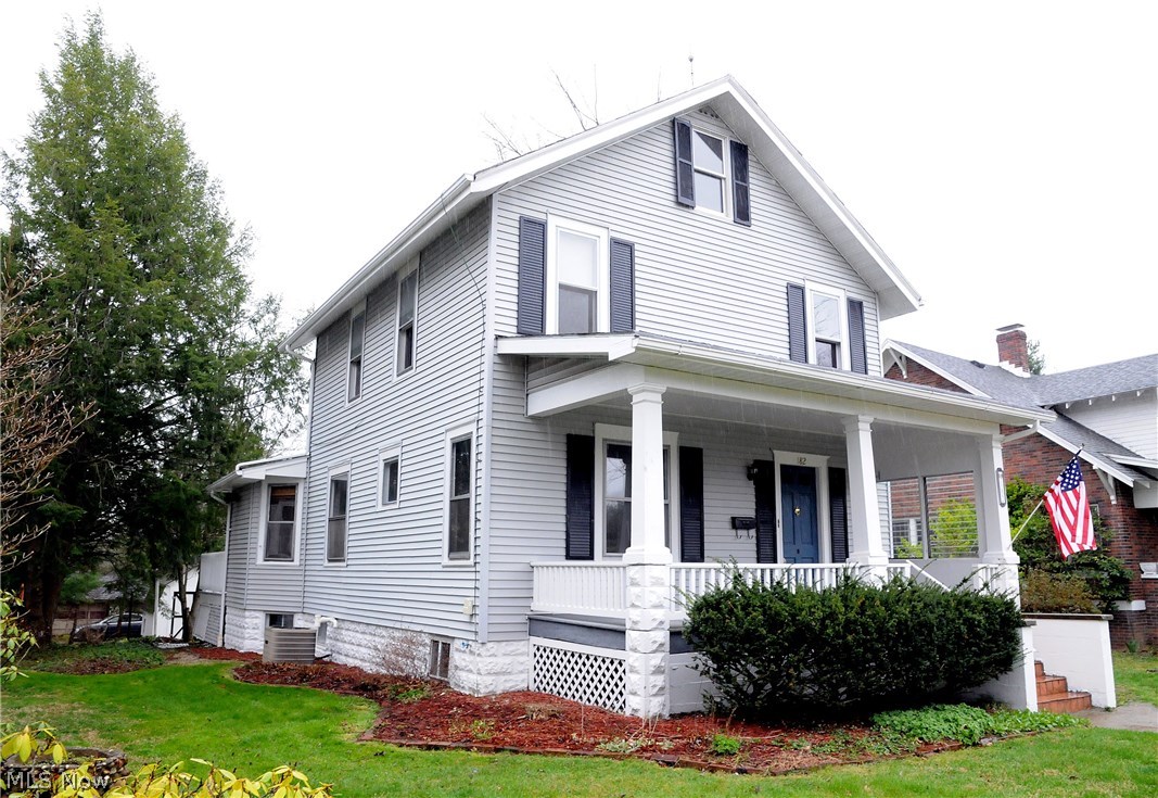 Great location close to all town amenities, within walking distance of Muskingum University. Home has many updates including new carpet throughout entire house with new flooring in kitchen area. Three bedrooms, possibly forth bedroom on third floor with 1 1/2 baths. New vinyl siding, large front porch with deck overlooking back yard. Just add a few more personal touches to make it your own !!