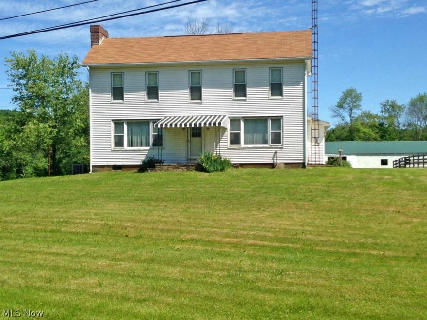 30+ acres with farm house, horse barn and outdoor arena. Century farm house with 2,200+ sq. ft., 4 bedrooms and 1.5 baths. Horse barn with three 12x15 stalls, large tack area and storage area with room to expand. Large outdoor arena approx. 0.4 acre. Two car 24x30 detached garage with concrete and electric. Nice young timber and it borders Beaver Creek. Gas and Oil Rights reserved right of SR 11.