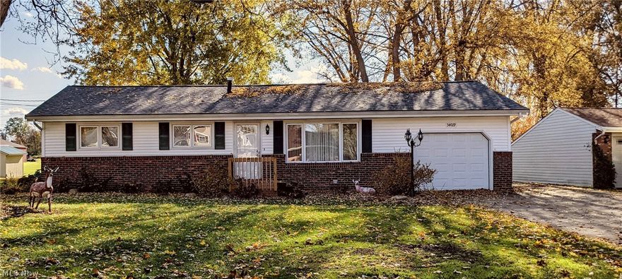 This Adorable home in North Ridgeville is a rare find Ranch with a basement on a "No Outlet" street.
Its Nestled on over a quarter acre with a deep picturesque view with a huge backyard reminiscent of a rural landscape.
Enjoy your privacy from your enclosed four season room or entertain with a BBQ on your beautiful deck.
The poured driveway is extra large to allow for storage of an RV or other "summer toys".
The outdoor shed offers plenty of storage as well as an attached garage with insulated door. 
This home is proudly topped with a new roof less than a year old (Spring 2021) And accented with Gutter Guards making drainage and leaf/debris removal effortless.
It has a Sump Pump as well as poured walls and glass block windows in the basement. A recreation room and two extra rooms with closets could be potential extra bedrooms. 
The main floor has newer windows and doors equipped with extra wide hinges allowing wider openings for any entrance. 
The bathroom has a walk in shower