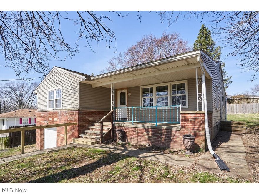 Updated 3 bedroom, 1 bath ranch home in Akron. Built-in 1-car garage with full basement. Yard is partially fenced in. Generously sized bedrooms are accompanied by an updated bathroom with tile shower. Large living room and large eat-in kitchen. Dedicated mud room/laundry room.