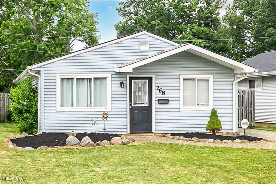 One Floor Living in the heart of Eastlake! ***Check out the 360 Degree Panoramic Virtual Tour!*** This Charming Ranch features a large living room, oversized eat-in kitchen with updated cabinets & stainless steel appliances, three generously sized bedrooms, and an updated full bath and additional half bath all on one level.  Amazingly deep fenced in yard is perfect for gatherings, entertainment, and secure space for your pets.  Large two car garage with opener.  Vinyl siding, replacement windows, and central air conditioning.  Home Warranty offered by Seller.  Call for your private showing today!