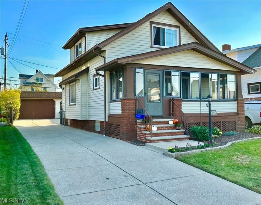 You don't want to miss this Parma charmer! As you approach this home you are greeted by a large and welcoming front porch. After walking in through the front door, you are greeted with a spacious living room with laminate flooring. The main living space flows right into a large dining room with original built-ins and kitchen. The original archways, storage nooks, and woodwork throughout this home gives it a cozy and warm feel.  You will find a bedroom and the full bath on the main floor. Upstairs you will find 2 nice size bedrooms and a half bath. In the partially finished basement, you'll find an office space, a full bath and laundry area, as well as ample space to utilize however you see fit! Outside you will find beautiful fenced yard and a covered patio at the rear of the house. Walking distance to Polish Village, restaurants, stores, deli and many local favorites. 1 year America's Preferred Home Warranty included! Schedule your private showing today!