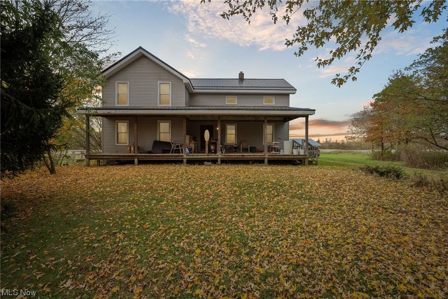 Looking for a country farm home? This one has 5 bedrooms on approximately 5 acres with a newer outbuilding. No neighbors on either side of this home, just homegrown crop fields. Enjoy the country air on your huge solid front porch. So much has been done already just needing your finishing touches. Newer siding and windows within the last 10 years with a new metal roof on home just last spring. The huge outbuilding was just built in 2018 with a nice cement floor and metal roof. You can use this building for just about anything you would like. Rooms are very spacious with a large living room, a parlor with a coal stove, 1st floor bedroom or home office, a large laundry room on the 1st floor, along with a first floor bathroom. A large kitchen with new addition that was for a dining room that is not quite finished completes the 1st floor. Your finishing touches will be perfect for all those holiday gatherings. The four bedrooms on the upper level are very spacious and are perfect for a large family. Country living at its best.