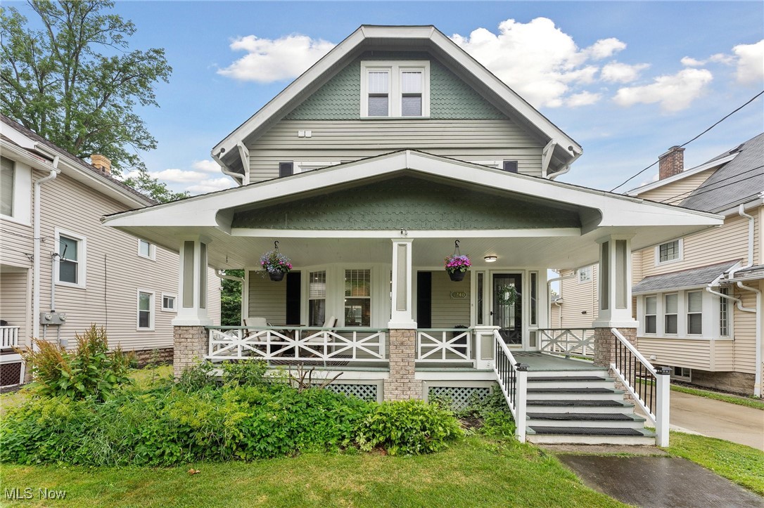 Welcome to 1240 Granger Ave – A Fully Renovated 4-Bedroom, 3.5-Bath Colonial on Lakewood’s Coveted West Side! This spectacular, move-in ready home blends timeless charm with modern finishes, ideally located just three blocks from the lake and within walking distance to top-rated schools, parks, shopping, and Lakewood’s vibrant entertainment scene. Step onto the inviting front porch and into a spacious living room filled with natural light, seamlessly connected to a stunning kitchen. Designed for both beauty and functionality, the kitchen showcases soft-close shaker cabinetry, sleek Quartz countertops, and stainless steel appliances—perfect for everyday living and entertaining. The main level also features a formal dining room and a convenient guest half bath. Upstairs, the second floor offers three spacious bedrooms including a luxurious primary suite with a walk-in closet and spa-like en-suite bath, plus a second full bathroom and laundry area for added convenience. The finished third-floor attic provides a private second suite with its own full bath—ideal as a fourth bedroom, guest retreat, or home office. The full basement delivers generous storage and recreation space with easy finishing potential. Outside, enjoy a spacious deck for gatherings and a rare 3-car garage with finished interior walls—perfect for hobbies, entertaining, or game-day fun. This thoughtfully updated west Lakewood gem offers space, style, and versatility in one of the city’s most sought-after neighborhoods. Schedule your showing today!office. The full basement provides generous storage and recreation space, with easy potential for finishing. Step outside to enjoy a spacious deck for outdoor gatherings, and a rare 3-car garage with finished interior walls—perfectly suited for entertaining, hobbies, or game-day fun. This thoughtfully updated Lakewood gem offers space, style, and versatility. Schedule your showing today!