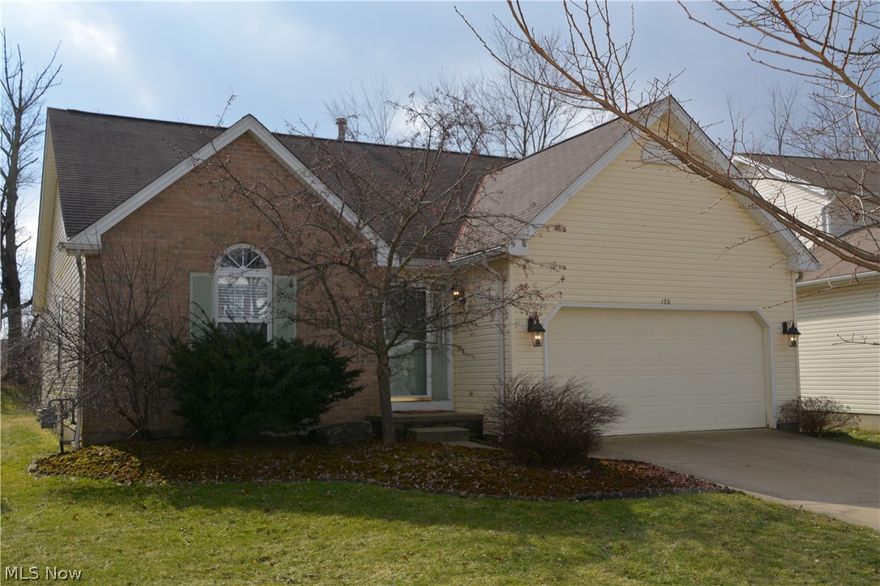 Looking for a ranch with a full basement? Look no further. This three bedroom ranch with an open floor plan and finished basement is just waiting for you. Walk into this bright and cheery great room with a beautiful brick fireplace and feel right at home. The eat in kitchen with the oak cabinets and all appliances is a joy to prepare meals in. A sliding glass door leads to the concrete patio and backyard. Finished lower level with a bar is great for the extra space when entertaining. Newer updates include master bath, lighting throughout main living area and foyer, wood look blinds, newer carpeting in the bedrooms and stairs to basement. Great home not far from Medina Square.