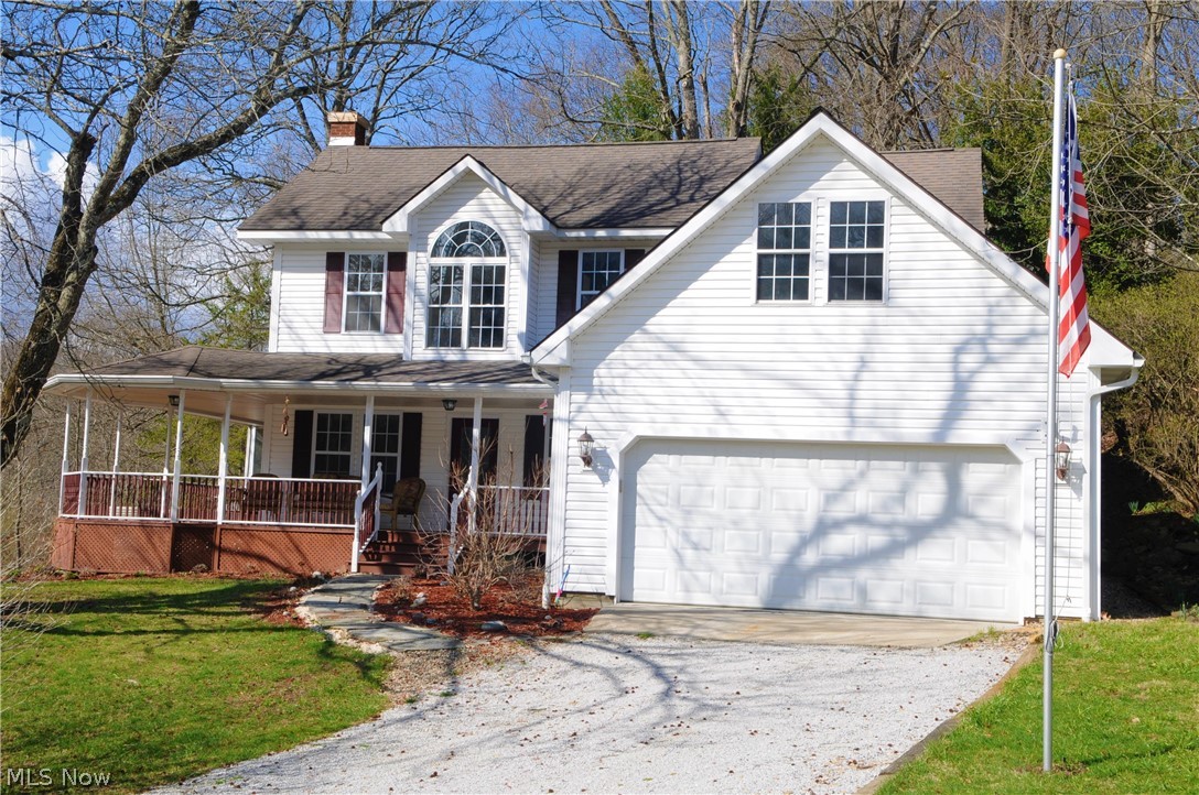 Updates have just been finished and this victorian farmhouse on a quiet country road is move-in ready! This exceptional home on 8.44 acres has been expanded out and up over the years with updates too numerous to mention. 3 large bedrooms, each with special touches that must be seen to appreciate, 2 full bathrooms, first floor laundry, a large 4 season sun room that is an ideal place to take in views of the abundant wildlife. The large, beautiful kitchen features Schlabaugh cherry cabinets and comes complete with all appliances. Formerly housing sheep, the 30x60 barn has room to park two additional vehicles in the front, a large full loft upstairs, and the back is ready for your farm animals with plenty of space to customize. Did I mention the front porch? It wraps around two sides of the home with a screened in section for those buggy summer nights! Peaceful and serene, the country life awaits you here!