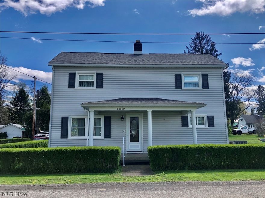 Quaint country feel to this move in ready immaculate and well loved Cape Cod home in Midway area of St. Clairsville.  Curb appeal, corner lot and 4 parcels (.40 acres) that have been lovingly cared for.  This is a perfect starter or downsize home just outside of St. Clairsville. Large covered front porch to relax and let the day pass by or wave at the neighbors.  Spacious living room, eat in kitchen with appliances, full guest bath and Owner Suite on the first floor.  Convenient laundry room (washer and dryer included) in the Owner Suite full bathroom.  Second story has a loft (office/exercise/hobby) with built in bookshelves and opens into the 2nd bedroom.  The 2 car garage has a attached work/shop/potting area and a cute covered porch when you need to take a short break.  This home is ready to be yours and it may just have everything on your want list!  Book your appointment soon!  Home Warranty