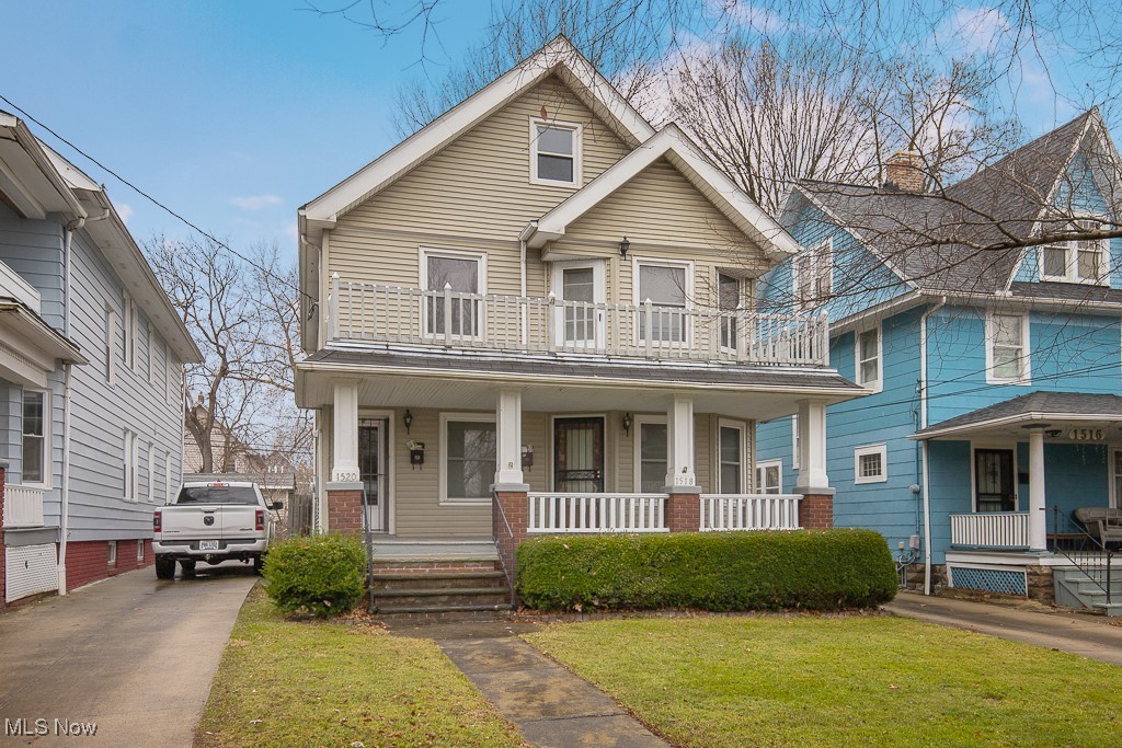 Welcome to 1518 Ridgewood Ave in Lakewood! This well maintained duplex is perfect for an owner occupant or investor. Each unit has two bedrooms and 1 bathroom, large dining room areas and family rooms with brick fireplace. Original wood work molding and doors throughout the home! Vinyl siding and windows have been upgraded. All appliances in both units convey with the property. Glass block windows, updated electrical panels, furnaces and hot water tanks along with unfinished attic space perfect for adding value or storage!