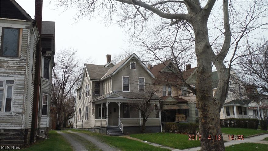 Vinyl sided, separate electric and gas meters.  It will require a little work but could be a money maker for the right buyer.  Make your reasonable offer today.