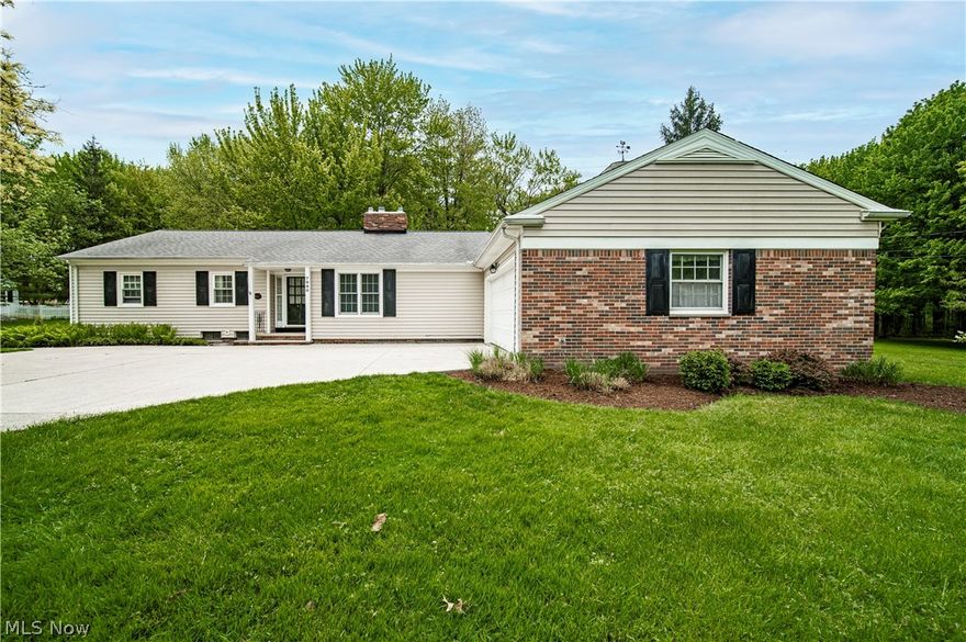 Incredibly Peaceful Acreage In Gates Mills * Ranch Style Home On 2.5 Acres Offering 3 Bedrooms And 2.5 Baths * Inviting Front Entry With Slate Flooring Opens To Living Room With Floor To Ceiling Windows, Gleaming Hickory WOOD Flooring, And Recessed Lighting, Glass French Doors Open To Family Room With Knotty Pine Wood Ceiling, Walls Of Windows, Door Leading To Backyard Deck Overlooking Tranquil Setting * Gourmet Style Kitchen With Built In Appliances, Double Ovens, Granite Counter Tops, Breakfast Bar, Desk Area, Large Space For Your Kitchen Table * Open Floor Plan * Den/Study With Gas Log Fireplace, Built In's, And Hickory Wood Flooring * First Floor Laundry Room With Side By Side Washer And Dryer * Owners Suite Features Updated Private Full Bathroom * Partial Basement, Great For Storage * Hardwood Flooring In Most Of The House * Some Newer Replacement Windows * Side Load 2 Car Garage * Concrete Driveway * Public Water * Storage Shed * Fire Pit * Call For A Private Showing Today!