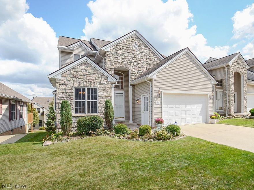 Stunning upscale cluster home/condo in The Stonecreek Development. This unit is the Brighton model which is the largest unit built in this development. This is a one owner home in immaculate condition. This home features a chefs kitchen with high end stainless steel appliances, granite countertops, beautiful cabinetry and includes a Wolf 6 burner Range. This home also features an eat in kitchen with so much room for entertaining, a large dining room, a large great room with gas fireplace  and vaulted ceilings. One of the two Master bedrooms is on the main level and has a large walk in closet and a glamour bath with a large jetted soaking tub and a shower with an upgraded tile surround as well as a large vanity with double sinks! The main level also features a laundry room, large foyer and a beautiful half bath for your guests. The second floor has two more large bedrooms another glamour bath and a wonderful loft area that overlooks the great room. Use your imagination for this great sp