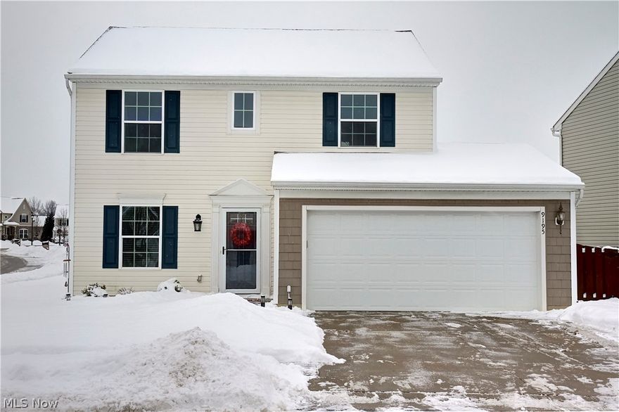 Stunning colonial home located in North Ridgeville, at the center of the exclusive Waterbury development. This home is seconds away from the highway making your travels convenient. The main level features a large eat-in kitchen, complete with a butcher block island, custom tile backsplash, plenty of cabinets and a pantry for additional storage. As you move around the kitchen, you’ll find a large sliding glass door that supplies natural light to the interior and as you exit this leads to a brick patio in the back of the home. The backyard is fully enclosed by a treated wooden 6’ fence, which is perfect for pets and privacy. On the second level you’ll find all the bedrooms are very spacious and two of the bedrooms have large walk-in closets, including the master. This home is complete with 3 bedrooms, 2 baths and an attached garage. It has been beautifully maintained and updated with neutral colors, perfect for making it your own!