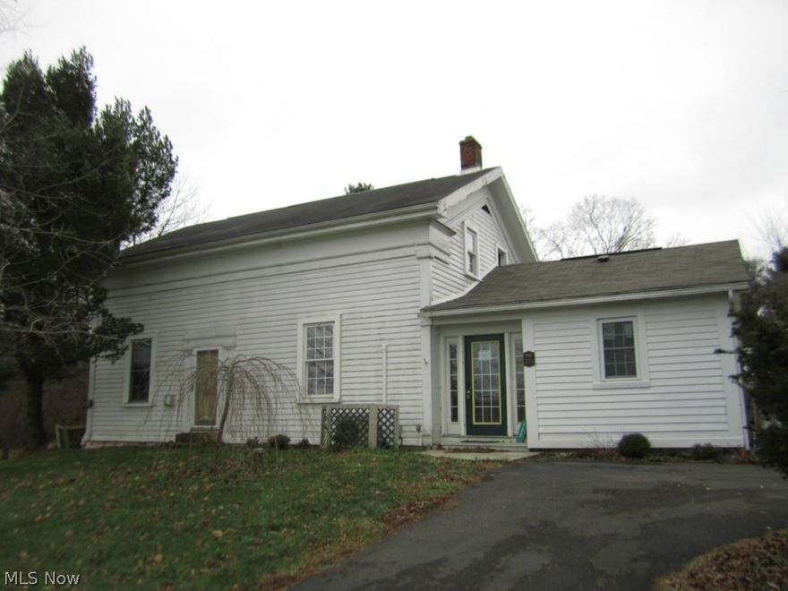 Pioneer Home built in 1835. First floor master suite with bath. Spacious kitchen. Three bedrooms and full bath on second floor. Possible 5th bedroom available on first floor. Enclosed porch. Majority of windows replaced in years past. Circular driveway. Heated with gas fireplace units. Wall A/C units.