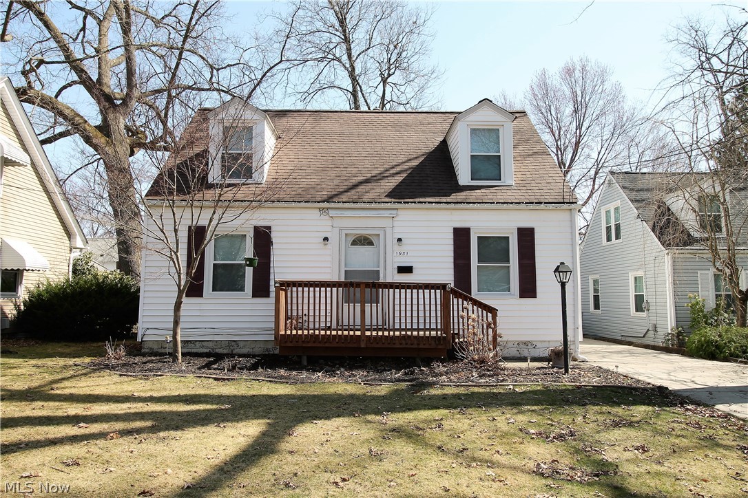 Welcome to this charming three bedroom, one full bath cape cod. Come on up the front porch to the living room, there is new flooring through out the main level and upstairs of the home. The bright kitchen offers an abundant of cabinets, backsplash, backdoor to the large deck to enjoy entertaining or just relaxing. There are two bedrooms with new carpet and a full bathroom on the main level. Upstairs has a large bedroom with new carpet. The basement offers more space for entertaining, storage etc. The large backyard has a shed for all your outside tools etc. Newer roof. Precious memories begin right here!