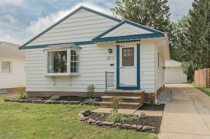 Well kept ranch in convenient Willowick location. Bay window with ledge in living room affords lots of light. Most windows have been replaced. New carpet in living/dining rooms. Most rooms have been freshly painted. Divided basement has been waterproofed on exterior. Large, younger 2 car garage. City compliant.