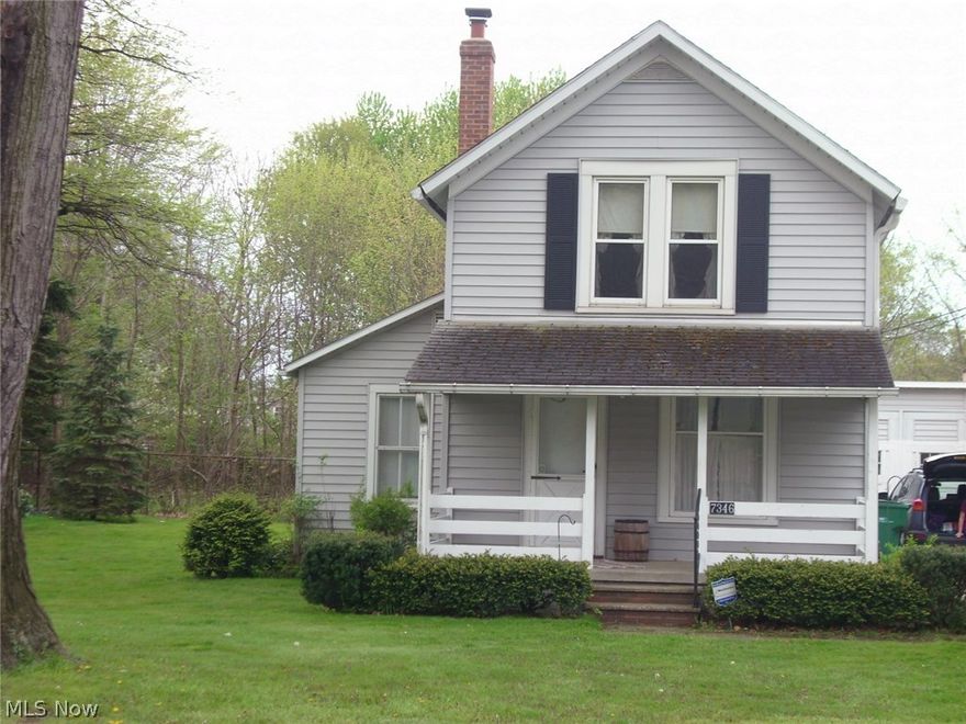 South Mentor Century Farm House located as a residential or commercial property.  Enter from the covered front porch and step back in time.  Cozy living room, formal dining room, 2 bedrooms up, possible 1st floor bedroom, den or office.  1st floor laundry area and basement.  Newer furnace.  2 car detached garage.  This charming home is surrounded by lush landscaping and mature trees.