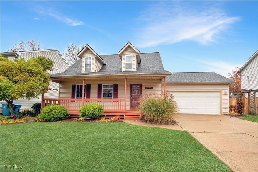 Welcome to 33989 Lincoln Avenue! This 3 bedroom, 2 bathroom 1998 construction home sits on a quiet street in a no-outlet neighborhood in North Ridgeville. Vaulted ceilings in the main living area lead upstairs to an interior balcony bedroom entrance walkway. The open concept kitchen/living is a great area for entertaining. The large covered front porch is a great space for that morning coffee or evening cocktail. If it is too chilly to relax on the porch you can cozy up inside around the fireplace instead. The back 3 season room is also a wonderful place to relax or a great spot to entertain friends and leads out to the large rear-yard. The yard is mostly fenced and is a great safe space for little ones to play or for your pup to run. The landscaping in the rear yard was strategically placed around the rear concrete patio for complete privacy. The home has been well maintained and boasts a 6 year old full tear off roof and a newer furnace. Concrete driveway with a 2 car attached garage. 3 parcels included making this lot wider than many comparable homes. The basement is a great area for storage or could be finished to add more living space; A 3rd bathroom is plumbed and could be easily added in the basement. HVAC and laundry can also be found downstairs. This location is amazing and the street is very low traffic but is also close to town and to highway access. NO HOA or HOA FEE. This home is the perfect package and checks all of the boxes. Ready to move in on day one. Schedule your showing today!