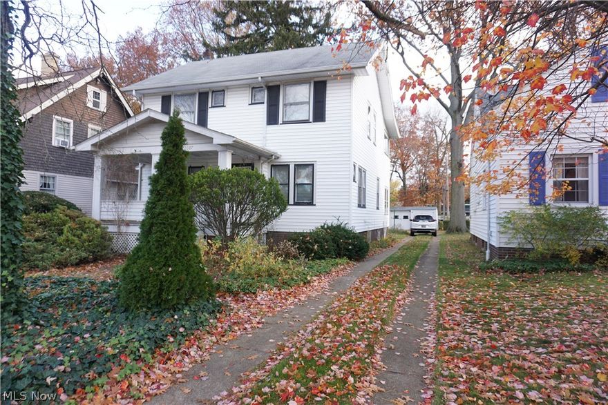 Spacious 3 bedroom Colonial in an ideal location. Beautiful original oak hardwood flooring. Formal dining room and large living room with a fireplace. First floor family room with plenty of natural light overlooking the huge backyard. Nice size 3 bedrooms and a full bathroom on second floor. Off one of the bedrooms has an enclosed large porch overlooking the backyard. Some of the updates include- 100 amp Electrical box in 20019. Hot water tank in 2015. Trane
Furnace & Central Air in 2011. Windows have been replaced but old storm windows still on the home. Excellent opportunity in desirable Western Lakewood.
