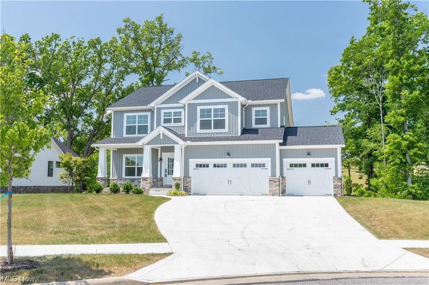 Lovely new construction "Schumacher" home in Kings Ridge!  This 4 bedroom (all 2nd level) and 3 (2/1) bath home is ready for a family to love and enjoy all it has to offer.  Open concept with plenty of space for entertaining, spacious eat-in kitchen showcases quartz countertops and stainless steel appliances with full view into the great room.  Main floor offers a flex room that can be utilized as an office, play room, or sitting room.  Second floor offers 4 bedrooms and 2 full bathrooms with quartz countertops, and a nice size loft area.  Basement has plenty of space and natural light should new owners need or want a 5th bedroom as it is plumbed for a bath.  Lower level is a walk-out with patio and lovely landscaping.  Don't miss out on this exceptional new build - schedule a private showing today.