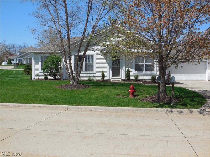 Lovely, Neutral and Updated Ranch Style Condo in the desirable Park Ridge Villas featuring 2 Spacious Bedrooms and 2 Full Baths. Newer paint, carpet and ceramic flooring for that warm, inviting feeling. New roof and skylight in 2017. Kitchen features abundant cabinet and counter space, all appliances included and an attached dinette, leading to a beautiful, private patio. Generous sized living room with vaulted ceiling and gas fireplace plus there is a bonus room which can be a sunroom, office or formal dining room. Laundry/Mud room with large storage closet, leads to a sizable 2 car attached garage with plenty of additional storage space. A short distance to the pool and clubhouse offering a workout room, library, and rent-able party room. Located in Medina Township with very reasonable HOA fees. A Home Warranty is included for peace of mind. Don't miss this great opportunity! Call to schedule a showing!