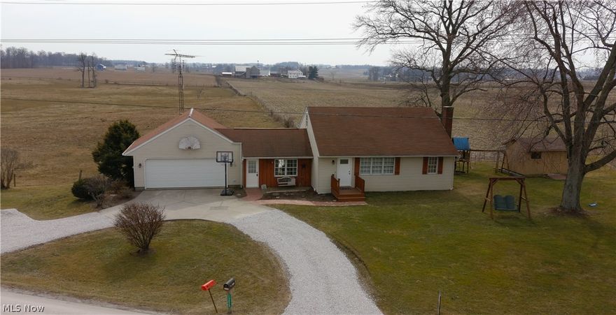 Here’s an excellent opportunity to buy a well-maintained home that’s both accessible and has that country feel. This Bungalow style features an insulated attached garage, and first floor laundry. The main floor also features dining room, office area, kitchen & living room, and 2 bedrooms and 2 bathrooms. The upstairs adds more storage space and a spacious third bedroom. The basement is very clean and adds space for more storage or rec room. Walk out the backdoor to the back deck and enjoy picturesque views of the Amish homesteads in the distance. Garden shed in the side yard is included with the sale. The home is heated with electric baseboard heat and cooled with Central AC. There is a wood burner in the basement as well. Electric Hot-water heat, and water softener. Excluded from the sale are the swing in the front yard, playset, and washer in the laundry. Sellers would like to remain in possession until June 30th but are flexible on closing date.