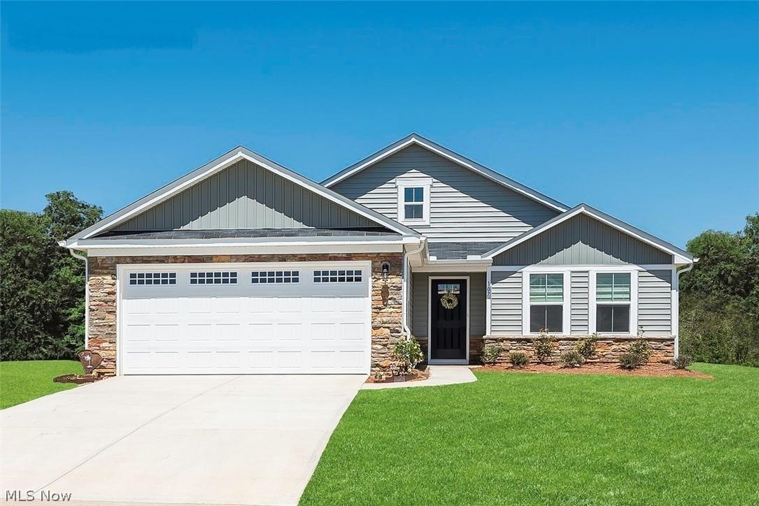 Brand New Quick Move in Ranch. All the warranties & peace of mind that come with a new home without the wait! This low maintenance community means you have the options of not having tedious chores such as mowing & shoveling snow. Spend that newly found free time at the nearby Paine Falls Park or the included Gazebo and Dog Park within your new community! Shopping, medical, & all of your daily needs are just a minutes away! Enjoy stunning & serene views from your great room of the adjacent ponds and wooded views. Luxury plank flooring spans through the open living space. Picture perfect gatherings will be a breeze around a huge granite kitchen island. All Stainless appliances, pantry & a designer single basin sink is included. To the front of the home is a welcome entry, 2 bedrooms with full bath. Additionally, you will find a designated space for either a study or dining room! Privately tucked to the back is the convenient first floor laundry & owner's suite. Enjoy double bowl sinks, decorative tile walk in shower with seat and a HUGE walk in closet. An expansive basement is perfect for storage or future opportunities. Enjoy attractive brushed nickel fixtures throughout with lifetime warranty. Superior energy efficiency from the insulated windows & multi-faceted Built Smart Certification. 1-2-10 year warranty included! Don't miss your chance to call this desirable home yours! Interior photos for representation only. Move in Ready!