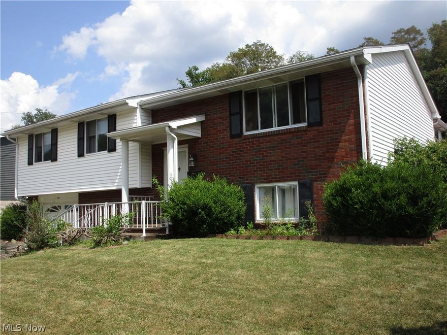 Brick/vinyl 3 bedroom, 2 1/2 bath home being sold "AS-IS". Roof apx 2 years old, central A/C does not work, Hot water heater 2007, 200 AMP electric service,1 car oversized garage, water softer has not been used for years. Damage to 1/2 bath ceiling was from overflow of hallway shower. Never used wood stove in basement. Baseboard heat in basement.