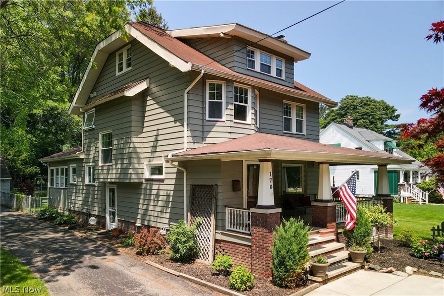 Welcome to this beautiful and prestigious colonial home in Bay Village! This home offers the rare combination of charm, history, and character blended with modern elements. This timeless home is situated on a large, private lot with upgrades, views, and privacy galore. Step inside this custom-designed and updated home featuring a newer sunroom addition, basement recreation room, kitchen, bathroom, and living room remodels! The newer kitchen boasts ceramic tile floors, granite countertops, backsplash, double oven, range with a hood vent, wine fridge, and neutrally-stained maple cabinetry. The new addition sunroom adds extra natural light and open square footage. The dining room and living room feature beautiful Brazilian walnut flooring, custom built-ins, and a refaced stacked stone fireplace. The 2nd floor bedrooms are meticulously redone with hardwood floors and modern, neutral wall colors. The master bedroom has newer french doors and walks out to its own private deck. The gorgeous 2