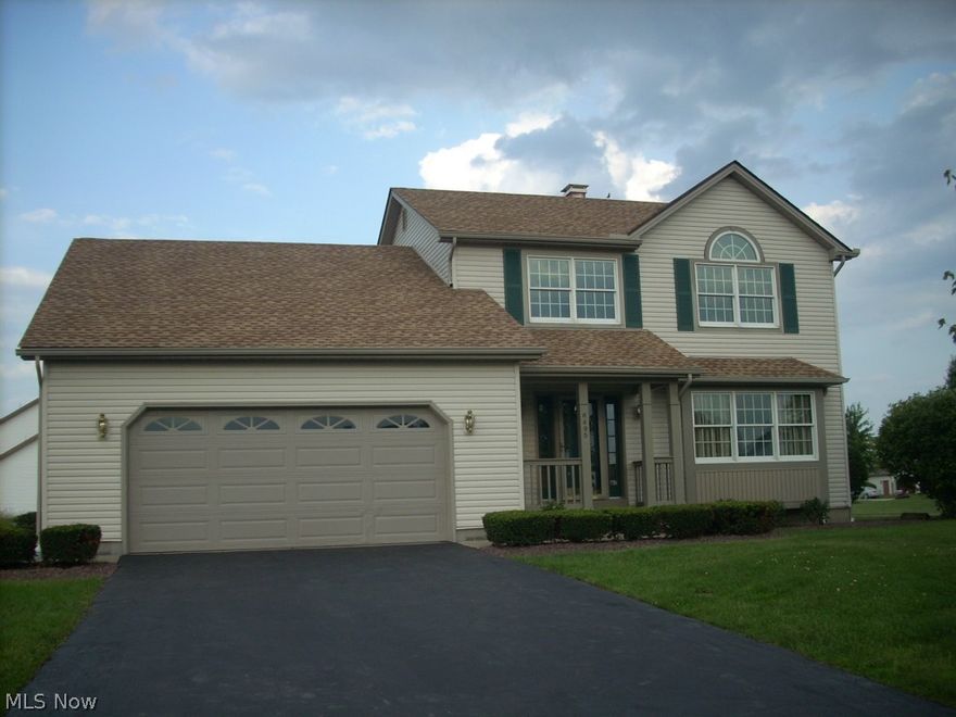 This Gorgeous 2 Story Home Updates Galore! There is fresh paint in every room and basement. Great room with Cathedral Ceiling with wall shelf and gas fireplace that opens to eat in kitchen with stainless appliances, new disposal and sliding door that opens to 2 tiered deck that surrounds a above ground pool. Dining room is accented by a geometric tray ceiling and new chandiler. Master bedroom with large walk-in closet full bath with ceramic tile, new granite counter top, sink, faucet and commode. 2 additional bedrooms on the 2nd floor and another updated full bath with granite, sink, faucet, commode and ceramic. An 11x6 mud room and foyer off garage that leads to 1st floor laundry. Shingles and ceramic on 1st floor new in 2011, beautiful carpeting new in 2014, and decorative touches throughout. A must see just move in nothing to do