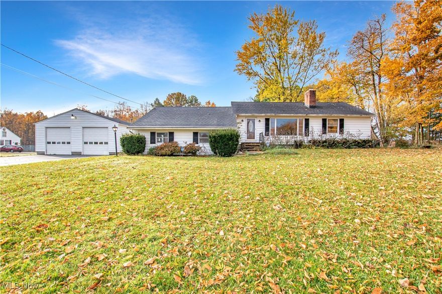Three bedroom, two bathroom ranch with two car attached garage and outbuilding on two acres, with another half acre not adjacent. This property features a two-car attached garage and a large outbuilding, perfect for a workshop, hobbyist's haven, or storage for your RV or boat.  Two wood burning fireplaces with hearth and mantles. Ample closets and cabinets, as well as space in the basement. The den has a wet bar along with sliding doors to access the deck. This property is a fixer-upper and has not been lived in by the seller. Bring your contractor and design ideas to turn this house into your dream home.