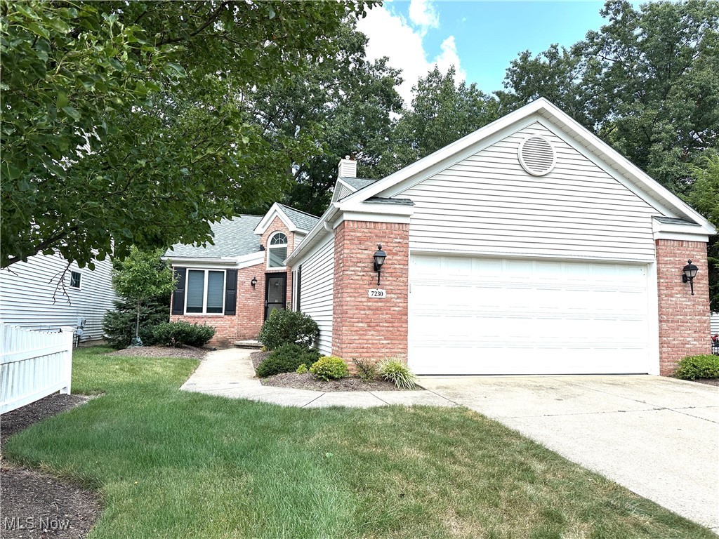 Welcome to 7230 W Baldwin Reserve Dr, a beautifully maintained large 2,420 sq. ft. single-family home nestled in the desirable Baldwin Reserve community of Middleburg Heights. This home offers a low-maintenance lifestyle, perfectly located near the Rec Center, highway access, parks, shopping, and the airport. As you step inside, you'll be greeted by a spacious open floorplan, including a cozy vaulted and beamed great room with a fireplace and serene wooded views. The well-appointed kitchen boasts granite countertops, wood cabinetry, and included appliances, with a dining area that’s perfect for entertaining. The first floor owner's suite features a vaulted ceiling, a luxurious bath with a double sink vanity, walk-in shower, and a jetted tub, offering a private retreat at the end of your day. A private office with French doors, a convenient half bath, and a laundry room complete the first floor. Upstairs, two additional comfortable bedrooms share a second full bath, providing ample space for family or guests. The home also features a 1500 sq.ft walkout full unfinished basement awaiting your finishing touches if so desired and a 2-car attached garage, offering plenty of storage options. Step outside onto the deck to enjoy private wooded views, ideal for nature lovers & relaxing. The Baldwin Reserve community takes care of landscaping, and snow removal, allowing you to enjoy a hassle-free lifestyle. Roof 2022; newer HVAC within 5 years & Storm & Screen Door(2024). This home is truly move-in ready and is a wonderful place to call home. Agent Owned.