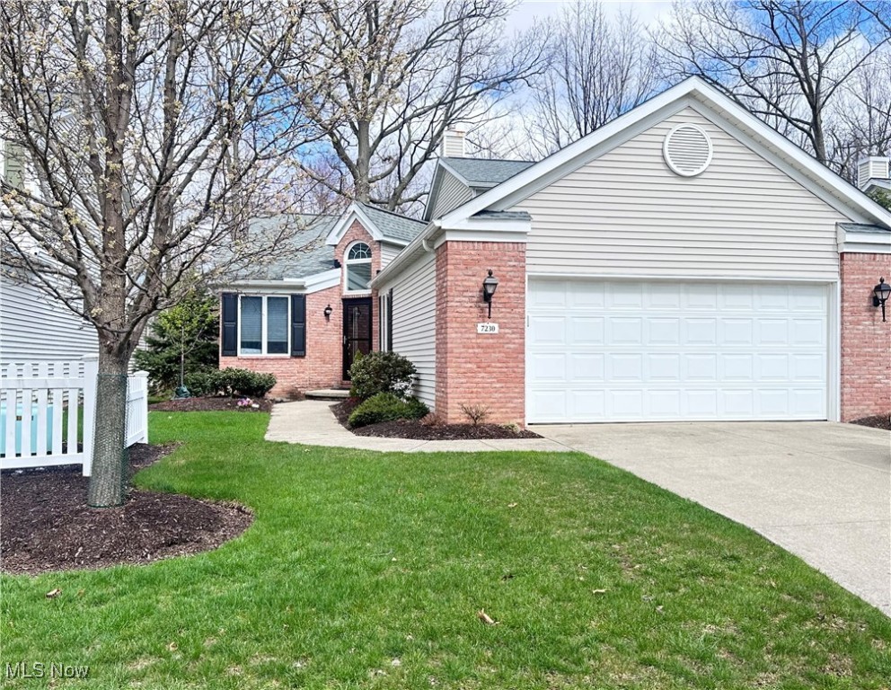 Welcome to 7230 W Baldwin Reserve Dr, a beautifully maintained large 2,420 sq. ft. single-family home nestled in the desirable Baldwin Reserve community of Middleburg Heights. This home offers a low-maintenance lifestyle, perfectly located near the Rec Center, highway access, parks, shopping, and the airport. As you step inside, you'll be greeted by a spacious open floorplan, including a cozy vaulted and beamed great room with a fireplace and serene wooded views. The well-appointed kitchen boasts granite countertops, wood cabinetry, and included appliances, with a dining area that’s perfect for entertaining. The first floor owner's suite features a vaulted ceiling, a luxurious bath with a double sink vanity, walk-in shower, and a jetted tub, offering a private retreat at the end of your day. A private office with French doors, a convenient half bath, and a laundry room complete the first floor. Upstairs, two additional comfortable bedrooms share a second full bath, providing ample space for family or guests. The home also features a 1500 sq.ft walkout full unfinished basement awaiting your finishing touches if so desired and a 2-car attached garage, offering plenty of storage options. Step outside onto the deck to enjoy private wooded views, ideal for nature lovers & relaxing. The Baldwin Reserve community takes care of landscaping, and snow removal, allowing you to enjoy a hassle-free lifestyle. Roof 2022; newer HVAC within 5 years & Storm & Screen Door(2024). This home is truly move-in ready and is a wonderful place to call home. Agent Owned.