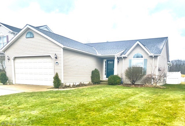 Ranch style home that sits inside Meadow Lakes North. This Property offers an Open Floor Concept, as soon as you walk in the front door you will notice the Vaulted Ceilings. The open flow of the home allows for endless possibilities, the kitchen area has newer appliances - stove, refrigerator, dishwasher that all stay with the property. Just off the kitchen a morning room allows for you to view your private backyard that features a 28x12 patio as well as an 8x8 storage shed. The first floor home has three bedrooms off the hallway with the Master Bedroom being the highlight of the 3. With its own private bathroom attached to the Master Bedroom this offers another plus to this home. Below in the basement area you will find a newer Hot Water Tank, Furnace, and Water Softener. With the basement being un-finished its just waiting for your personal touches with design to complete this home. The Laundry room sits just off the 2-Car Garage and a Washer and Dryer also come with the sale of the home. This house also offers 16 Solar Panels that sit on the roof, allowing for an additional perk to this home. Schedule your Private Showing Today and don't miss out on this opportunity!!!