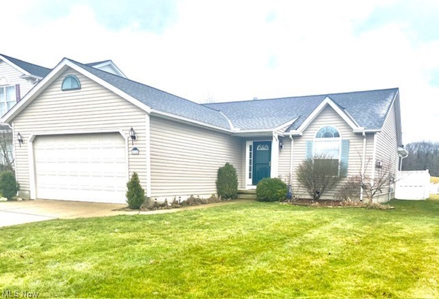 Ranch style home that sits inside Meadow Lakes North. This Property offers an Open Floor Concept, as soon as you walk in the front door you will notice the Vaulted Ceilings. The open flow of the home allows for endless possibilities, the kitchen area has newer appliances - stove, refrigerator, dishwasher that all stay with the property. Just off the kitchen a morning room allows for you to view your private backyard that features a 28x12 patio as well as an 8x8 storage shed. The first floor home has three bedrooms off the hallway with the Master Bedroom being the highlight of the 3. With its own private bathroom attached to the Master Bedroom this offers another plus to this home. Below in the basement area you will find a newer Hot Water Tank, Furnace, and Water Softener. With the basement being un-finished its just waiting for your personal touches with design to complete this home. The Laundry room sits just off the 2-Car Garage and a Washer and Dryer also come with the sale of the home. This house also offers 16 Solar Panels that sit on the roof, allowing for an additional perk to this home. Schedule your Private Showing Today and don't miss out on this opportunity!!!
