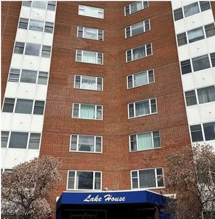 Updated 2 Bedroom condo with Assigned Parking in Lakewood Gold Coast Lake House. The condo has a large living room, dining area over looking Lake Erie and Eastern view of downtown. The condo has been extensively updated with new kitchen cabinets, granite countertops, new flooring throughout, newly painted with updated light fixtures. Affordable access to lake front living, Building amenities include an exercise room, laundry room, restaurant, outdoor inground heated pool, party room, beauty salon, outdoor picnic area, outdoor parking deck (fee), overnight guest passes (fee), security, daily housekeeping for common area, bike storage room, front desk service M-F from 8 am to 8 pm, Saturday from 8 am to 4 pm. Access to rooftop for an even better view of Lake Erie, downtown Cleveland and the surrounding Gold Coast area of Lakewood. This unit has a deeded indoor garage parking space included in the sale (Space 122). The HOA allows leasing, annual and mid term rental periods.