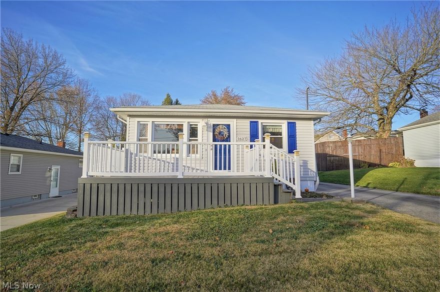 Adorable 2-3 bedroom Ranch on .2376 acre!! Large living room with front window that lets in lots of natural light from the Trex front porch. Third bedroom has part of wall removed to make formal dining room (still has closet intact & the bedroom door is stored in house in case buyer would want to convert back to bedroom). UNBELIEVABLE eat-in kitchen with stainless steel appliances includes Jenn Air range, fully vented stainless steel hood, Kitchenaid dishwasher & Samsung refrigerator, plus soft-close Kraftmaid cabinets, tile backsplash, granite countertops, can lighting, & Brazilian fossilized bamboo floors!!! See it to believe it!! Second bedroom leads to the back deck & fully fenced backyard. Lower level is finished with bar area, recreation room & second, separated area that could be for office, crafts or storage. There's also a large, full bathroom that has huge laundry table where double, jetted tub was boxed in but still there (see picture from before it was covered). In addition