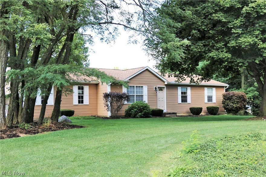 Move-in ready and still time to enjoy the back yard pool. Spacious 3 bedroom, 2 bath Ranch with finished basement. Enter this lovely home highlighting a corner fireplace in the living room and open floor plan to the kitchen and dinette. Master bedroom with his and her closets and private bath. 1st floor laundry. Finished basement includes family room with plumbing for bar, office, exercise room and possible 4th bedroom. Awesome back yard with privacy fence, 2 tier deck and 18' above ground pool, covered porch area with TV and shed. Other features of the home are glass block windows, sprinkler system, outdoor lighting, water softener and filtering system, city sewer, surround sound. Roof 2013 and siding 2008. All this situated on a corner lot of a cul-de-sac street.