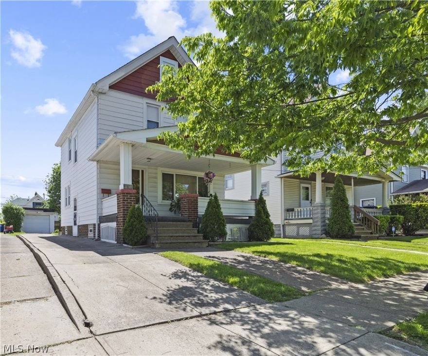 Welcome Home! This Old Brooklyn Colonial has been loved by it’s current owner and their family for nearly 50 years and it shows! When you walk up to the home, you’ll immediately notice not only the charming front porch but the gorgeous solid wood front door. This home is filled with all of the charm and character everyone just loves. The spacious living room is open to the dining room that features built-in wood cabinetry with leaded glass detail and a window seat. The cozy kitchen has vintage flooring and wood cabinetry. There are 2 large size bedrooms upstairs with ample closet space. The back bedroom even has it’s own private porch. Don’t miss the wood built-in linen closet in the hallway. There’s also an additional room perfect as an office, kids play room or additional storage closet.  The walk up attic space is ready for your finishing touches. It is in great condition and would make a nice family room or an additional bedroom. The basement is open, has glass block windows, plenty of space for storage, a laundry area with newer utility tub and even has a newer shower installed in 2022. There are replacement windows throughout. The roof was replaced in 2022. The home comes with an America’s Preferred Home Warranty for 1 year as well. This home is just a gem!