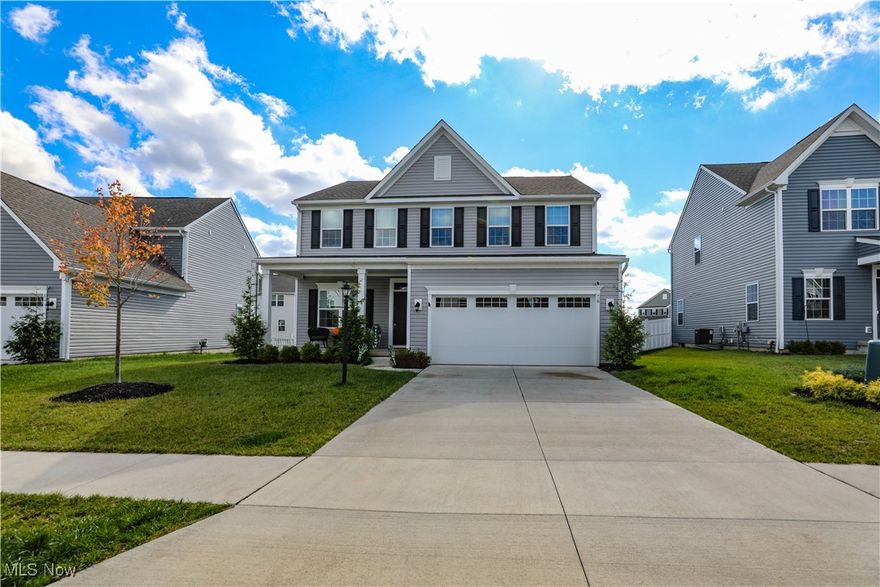Welcome home to this stunning residence in the Germaine Reserve development conveniently located between Stow and Kent, OH. Built in 2023 this conventional style home offers three bedrooms, and three and a half baths with 2424 square feet of above grade finished living space. The main level features a formal dining room, great room with electric fireplace, eat in kitchen with large center island, granite countertops and stainless steel appliances, breakfast nook, half bath and access to the two car attached garage along with access to outdoor stamped concrete patio. Upstairs holds three bedrooms including the master suite with upgraded bath and huge walk in closet, additional full bath, laundry room and a sitting area which could possibly be converted in a fourth bedroom. The finished basement features the third full bath, large finished recreation room and a storage area. Kent mailing, Franklin Township, Stow Munroe Falls City School District. Schedule your private showing to see everything this beautiful home has to offer!
