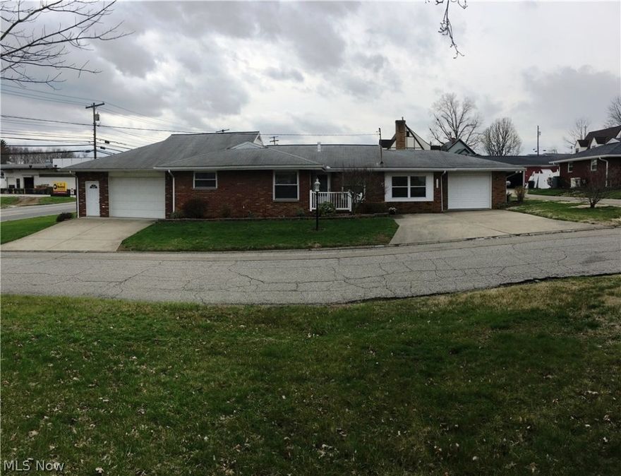 Nice brick ranch, with well arranged living area. Located convenient to shopping and restaurants. Flat yard with attached 23'x9' screened porch.
There are two garages. Larger 34'x20' was used to store 4 cars. As well there is a 18'x13' single garage. Both garages have door openers.