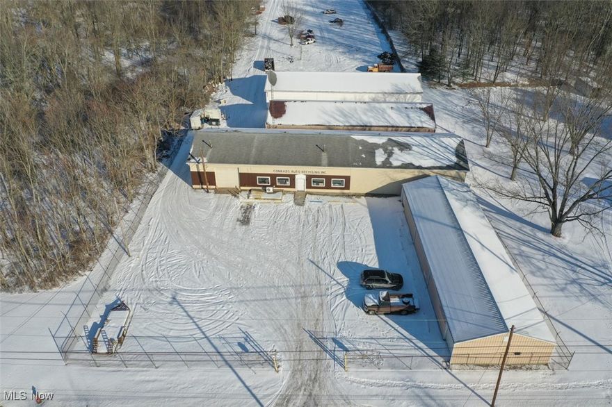 Complete Liquidation, Conrad’s Auto Recycling Inc. & Auto Parts, In Business Since 1977. 7.5 Acres with Auto Salvage & Parts Business with Approx. 17,824 Sq. Ft. Under Roof, Two Large Concrete Block Buildings Plus Two Large Pole Buildings, Heated Shop & Warehouse, Fenced Front Lot Plus Rear Storage Yard. Free Gas Heat Plus Some Royalties. No Zoning Restrictions, Adaptable to Multitude of Uses. Live Onsite Auction with Online Bidding Available. After 48 successful years in the car parts business with her late husband Conrad, Ruth Ann wants to retire and travel to places that do not use salt on winter roads. ABSOLUTE AUCTION, all sells to the highest bidder on location. ONLINE AND LIVE BIDDING WILL BEGIN WEDNESDAY, FEBRUARY 19, 2025, 10:00 AM, REAL ESTATE SELLS FIRST. Salvage motor vehicle dealer license available. Better take a look! Shown by appointment or open for viewing on Tuesday, February 18, 10:00 AM-4:00 PM.