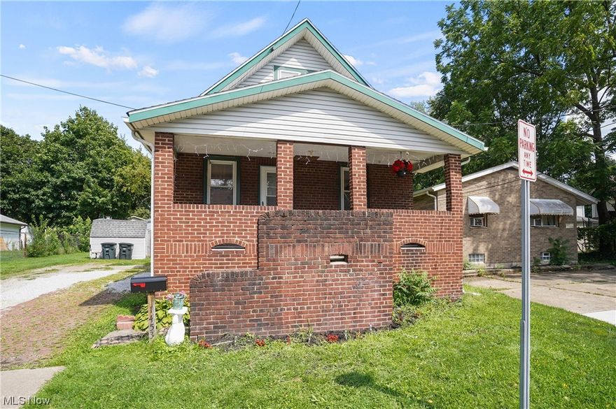 Welcome to 1453 Andrus St, in Akron.
 Whether you're an investor or a homebuyer, this brick bungalow is sure to capture your attention. With just under 1200 sq ft of living space, 3 bedrooms, and 1.5 bathrooms (new LVT flooring in first floor ½ bath), there’s ample space to unwind and entertain. Home also has a large basement with a ton of storage, central air, and some newer vinyl windows. This home sits on 2 spacious parcels with both a front and rear covered porch (perfect for relaxing), storage shed, and located on a dead-end street. SHOWING APPOINTMENT REQUIRED. Schedule an appointment today to see for yourself all the great features this home has to offer.