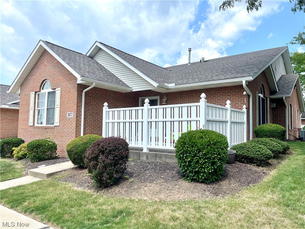 Great condo in Wooster's north end. You will love the open floor plan and living room with vaulted ceiling and gas fireplace. The master bath has a walk-in shower and large walk-in closet with dual sink, vanity. Enjoy carefree living with easy access to shopping, medical and more. Add your finishing touches and some fresh paint to make this condo shine! There is an access ramp to the interior in the 2 car garage, making the garage space accommodating for 1 vehicle at this time.