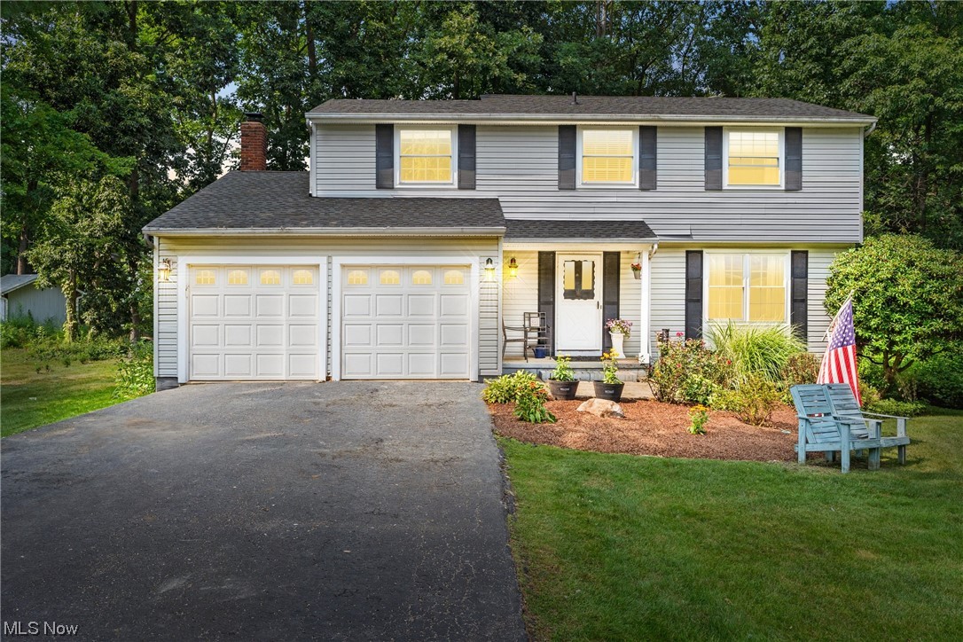 Welcome to tranquil Concord Township! This is a property that everyone will enjoy! With four bedrooms, it is suitable for a family or those who need extra space for guests, an office, or hobbies. There are 1 and 1/2 bathrooms in the main living areas and additionally, there is an extra shower in the basement. The house has been freshly painted, giving it a clean and updated look and new carpeting has also been installed throughout. The eat-in kitchen kitchen is open to the family room that features a fireplace to keep things cozy on cold winter evenings. One of the property's highlights is its private park-like backyard. This type of outdoor space provides a tranquil environment, with trees, greenery, and space for various activities. The addition of a fire pit enhances the outdoor experience, making it an inviting spot for family and friends to gather.