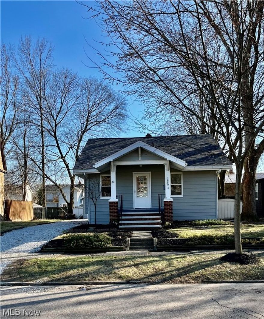 COMPLETELY RENOVATED 3bedroom, 1bath, home with 1 car garage, located in the Heart of Good Year Heights!
The exterior of the home, has a newer roof, NEW paint, a gravel drive,  There’s a small pad for grilling , and a semi private yard to top it off!  Walk into a nice size living room with a huge picture window for lots of natural light, and a built in bench.  2 bedrooms and a full bath can also be found on the main floor.  The bath has a NEW pedestal sink, NEW toilet, NEW tile surround in the tub, and a closet for storage. The kitchen has NEW countertops, NEW stainless steel appliances, a nook for eating, and NEW light fixtures.  The entire house has NEW flooring, has been painted from top to bottom, and has NEW windows thru-out!!  Head upstairs to a spacious 3rd bedroom. To complete this home, there is a full, unfinished basement with its own entrance to the back yard.  Washer/dryer hookup, NEW hot water tank.  TONS of space for storage.  Central AC. NEW all completed in 2023!