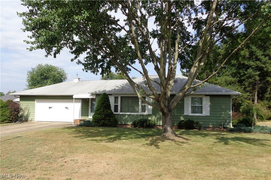 Well Kept Ranch home on a quiet dead end street. This home has 2 bedrooms, 2 Car Garage, a Great Eat in Kitchen and the Basement has finished Rec room with Office. Large Covered Patio in the back that looks out to nice big yard with a shed. Range, refrigerator, window treatments, washer and dryer stay.