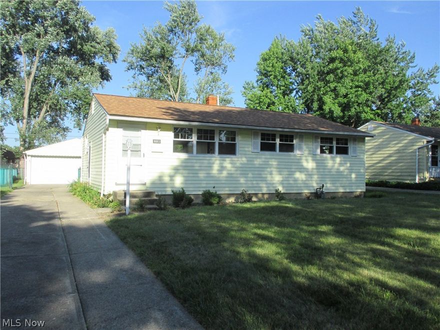 Comfortable one floor living in this completely refreshed 3 BR ranch decorated in today's neutral tones. The new laminate wood look flooring throughout the living area creates a very open feel.  The kitchen features granite countertops and stainless steel appliances, a spacious eating area, and sliding doors leading to the deck which looks out over a large fenced yard.  3 bedrooms and an updated bath with new vanity and granite top complete the main floor.
The full finished basement includes a large carpeted recroom,  a laundry area, bonus room, storage area, and a bright and cheerful half bath. This home also features newer windows, updated electric, central air and an oversized 2 car garage.  Conveniently located near freeway access, this home will also be Bedford Hts violation free.  Make an appointment today!!