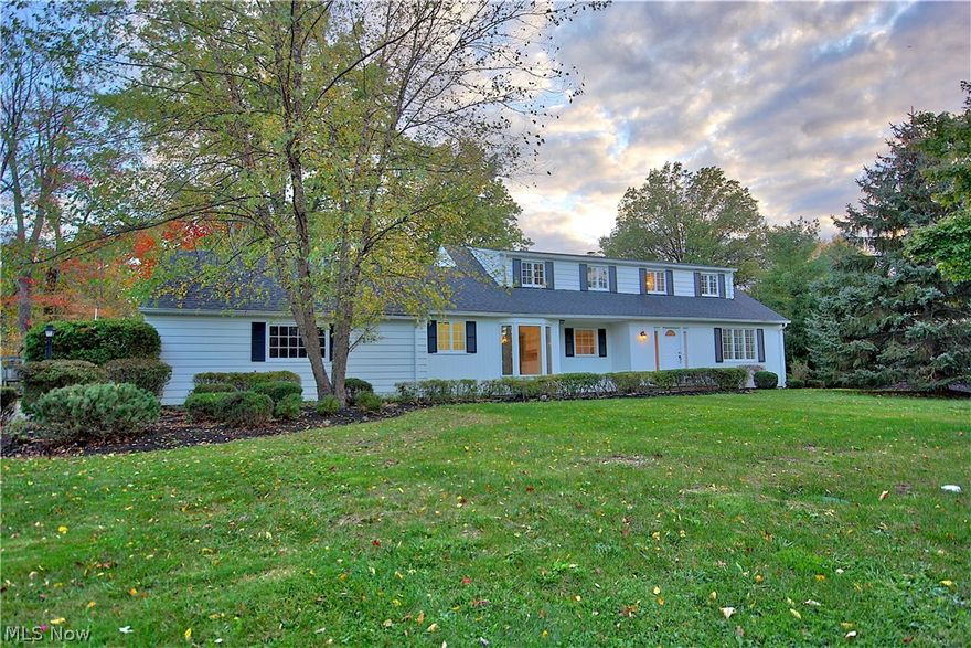 Delightful Cape Cod on scenic acre plus setting. Master on first, plus additional bedroom.  Combination living and dining room for easy entertaining. Huge (24 x 21) vaulted great room with sliders to deck. Kitchen with ceramic tile and white cabinets, and expanded breakfast area with bay window. Tons of storage throughout! Two oversized bedrooms on second. Partly finished lower level. 2 car garage with extra storage/workshop/potting shed. Roof 2015, new septic fall of 2016. Priced to sell! Beautiful home!